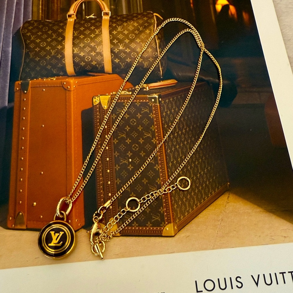 Louis Vuitton LV Logo Pastille Charm Necklace